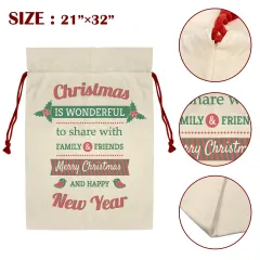 Large Gift Drawstring Bag 21" x 32" ( One Side Printing ) thumbnail 5