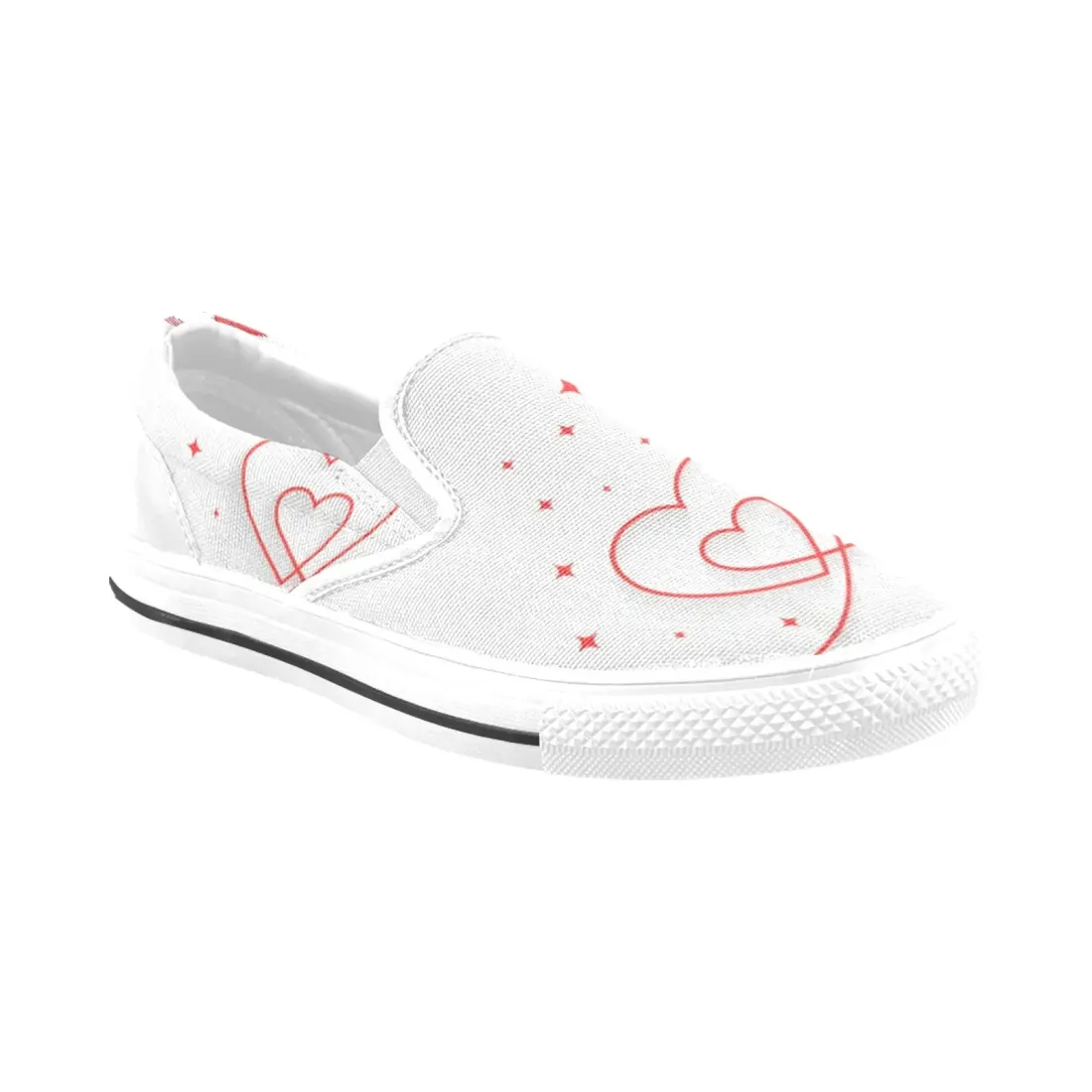 Slip-on Canvas Women's Shoes (Model 019) (Two Shoes With Different Printing) — photo 2