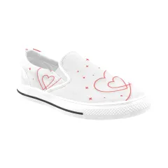 Slip-on Canvas Women's Shoes (Model 019) (Two Shoes With Different Printing) thumbnail 2