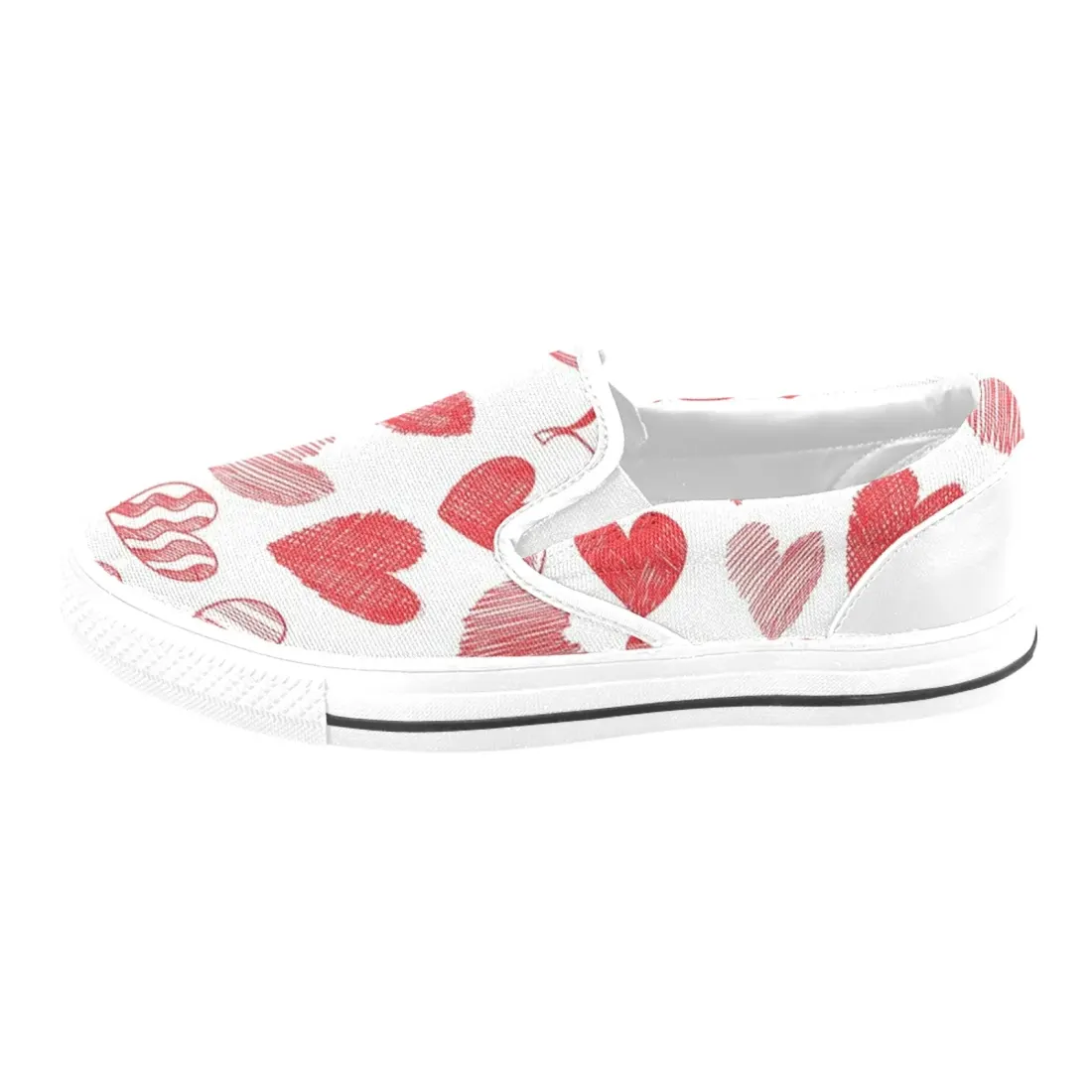 Slip-on Canvas Women's Shoes (Model 019) (Two Shoes With Different Printing) — photo 3