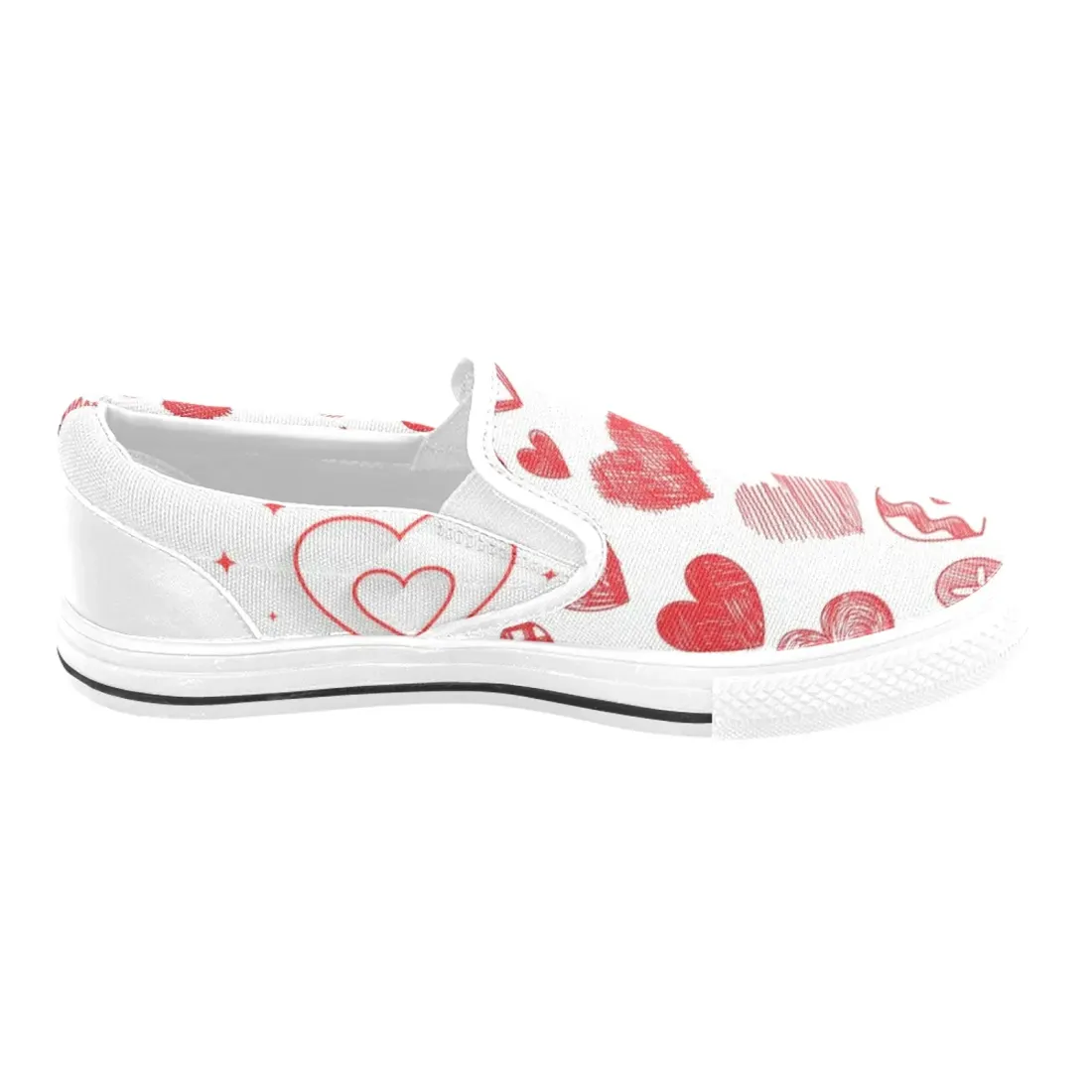 Slip-on Canvas Women's Shoes (Model 019) (Two Shoes With Different Printing) — photo 4