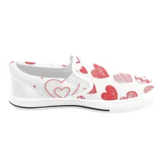 Slip-on Canvas Women's Shoes (Model 019) (Two Shoes With Different Printing) thumbnail 4