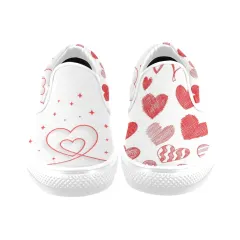 Slip-on Canvas Women's Shoes (Model 019) (Two Shoes With Different Printing) thumbnail 5