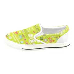 Slip-on Canvas Kid's Shoes (Big Kid) (Model 019) thumbnail 2