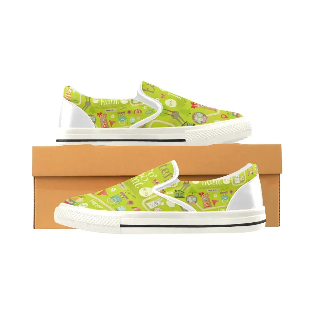 Slip-on Canvas Kid's Shoes (Big Kid) (Model 019) — photo 4