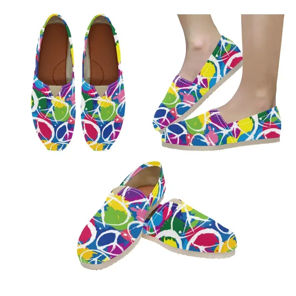 Women's Canvas Slip-On Shoes(Model1206)