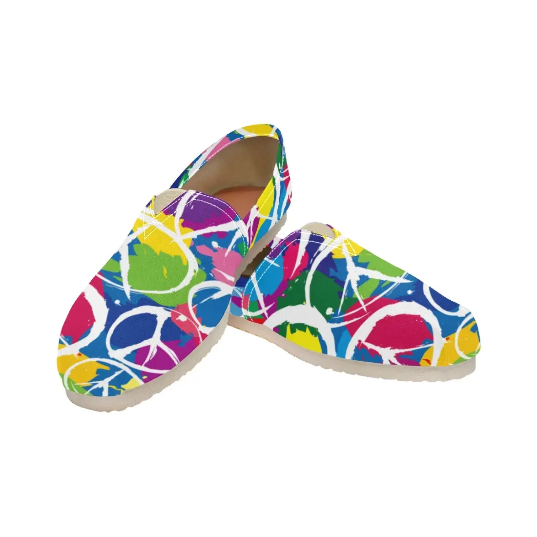 Women's Canvas Slip-On Shoes(Model1206) — photo 2