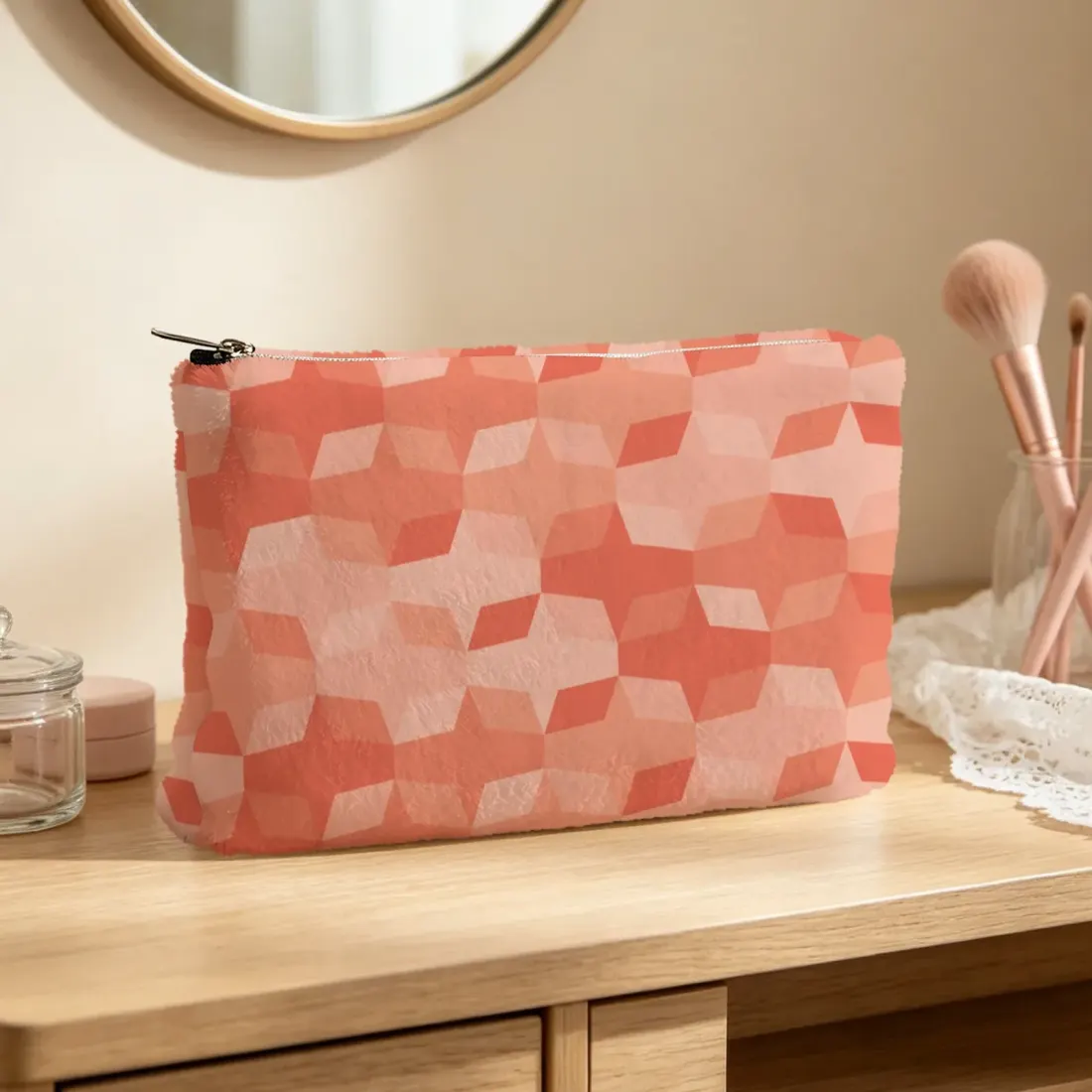Custom Flannel Zipper Bag