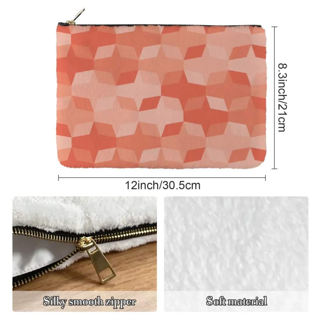 Custom Flannel Zipper Bag — photo 5