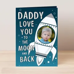 Custom Photo Card, Personalized Text, Kids Photo, Father's Day Keepsake thumbnail 3