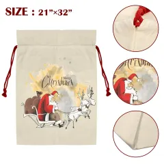 Large Gift Drawstring Bags 21" x 32" ( Set of 3 & One Side Printing ) thumbnail 4