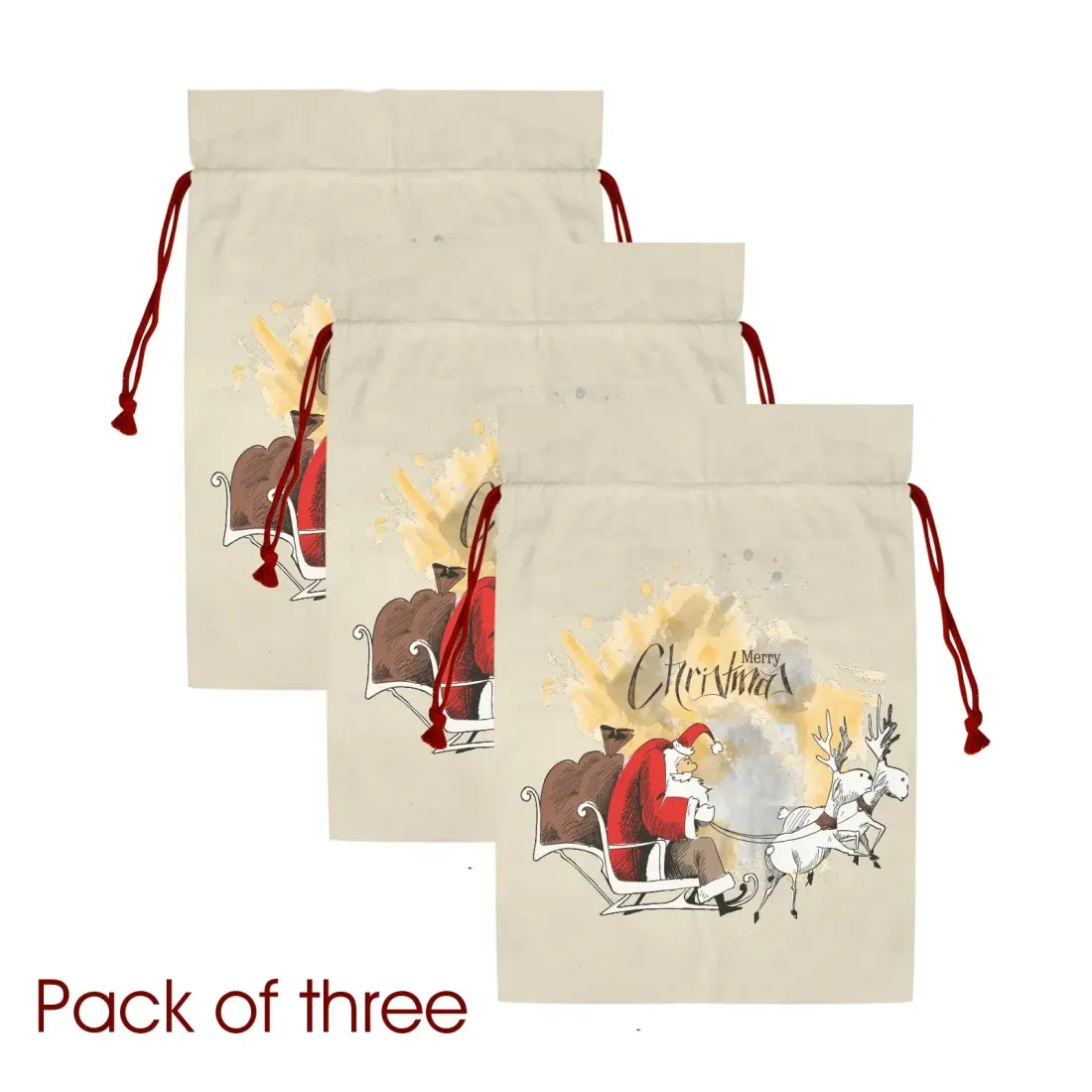 Large Gift Drawstring Bags 21" x 32" ( Set of 3 & One Side Printing ) — photo 6