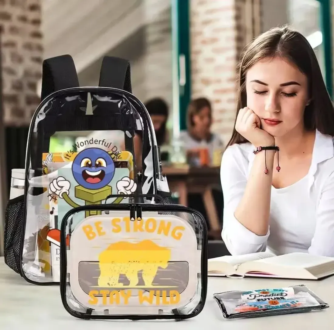 3-Piece Clear Backpack Set — photo 2