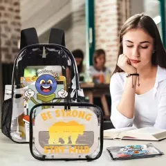 3-Piece Clear Backpack Set thumbnail 2