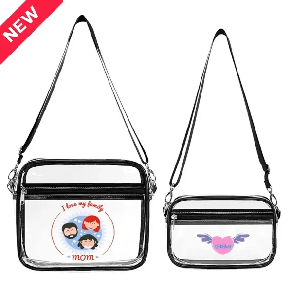2-Piece Clear Satchel Bag Set