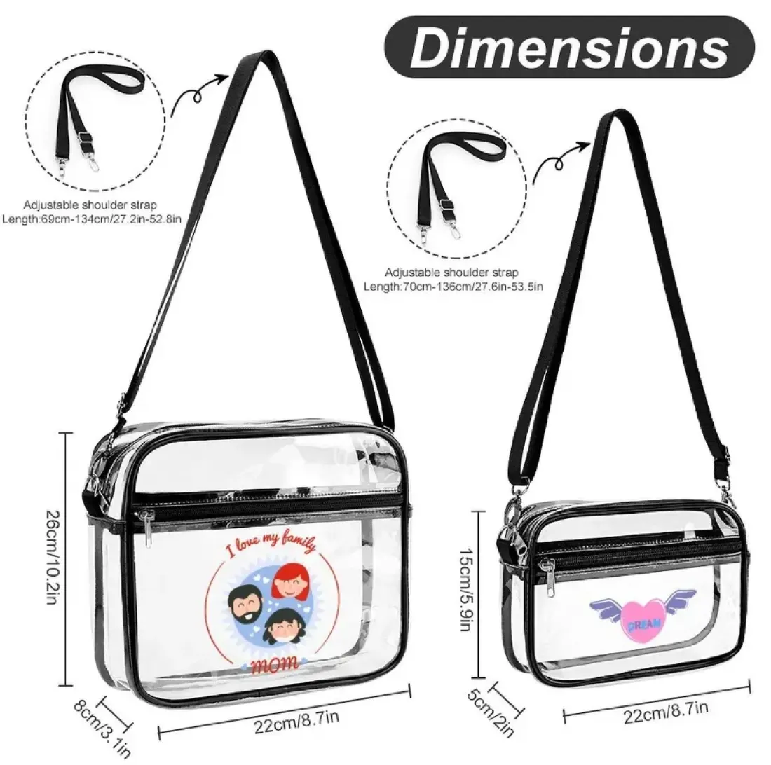 2-Piece Clear Satchel Bag Set — photo 6