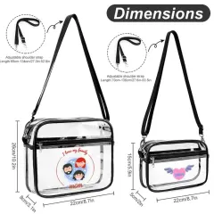 2-Piece Clear Satchel Bag Set thumbnail 6