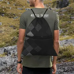 Zipper Drawstring Bag thumbnail 1