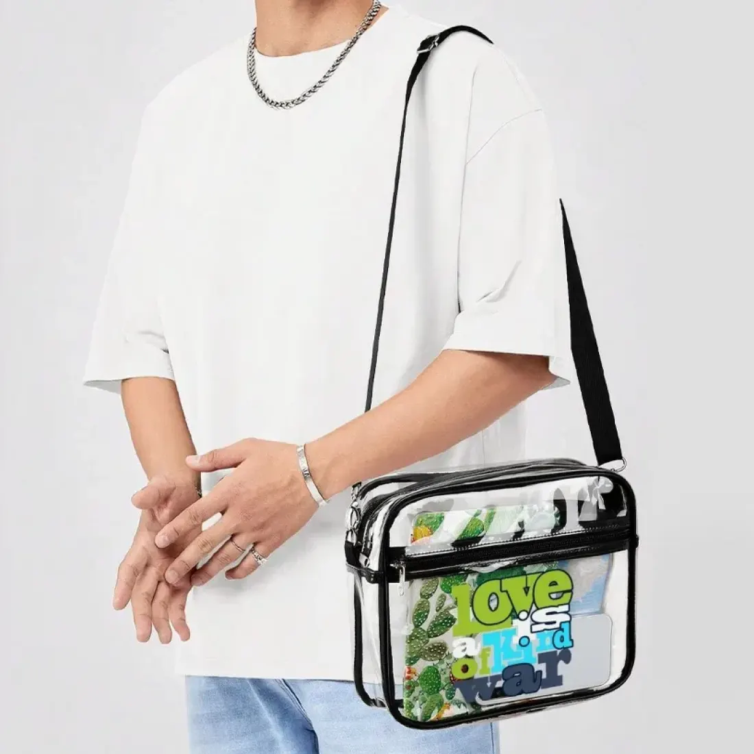 Large Clear Satchel Bag — photo 2