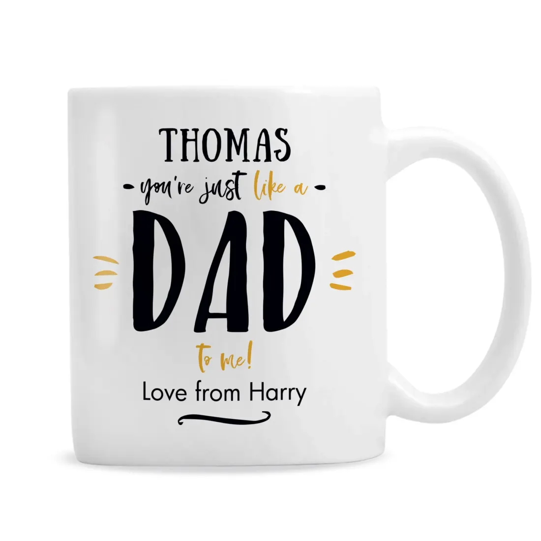 Personalized Just Like a Dad Mug, Custom Father Figure Coffee Cup, Custom Stepdad Gift — photo 3