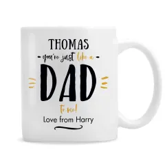 Personalized Just Like a Dad Mug, Custom Father Figure Coffee Cup, Custom Stepdad Gift thumbnail 3