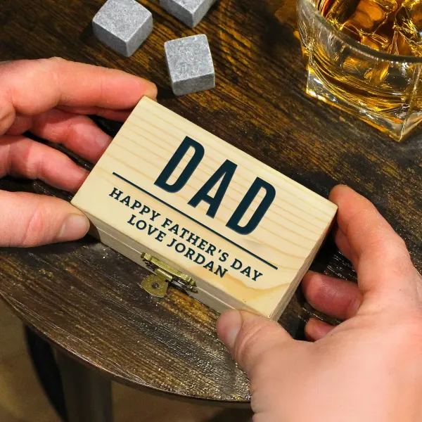 Custom Engraved Whiskey Stones, Personalized Soapstone Gift for Him, Reusable Barware Cubes