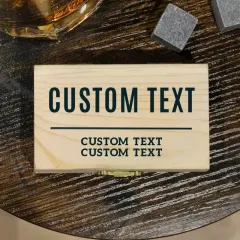 Custom Engraved Whiskey Stones, Personalized Soapstone Gift for Him, Reusable Barware Cubes thumbnail 2