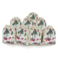 Small Cotton Linen Drawstring Bags(8 Pcs) thumbnail 1