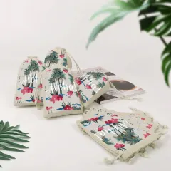 Small Cotton Linen Drawstring Bags(8 Pcs) thumbnail 2