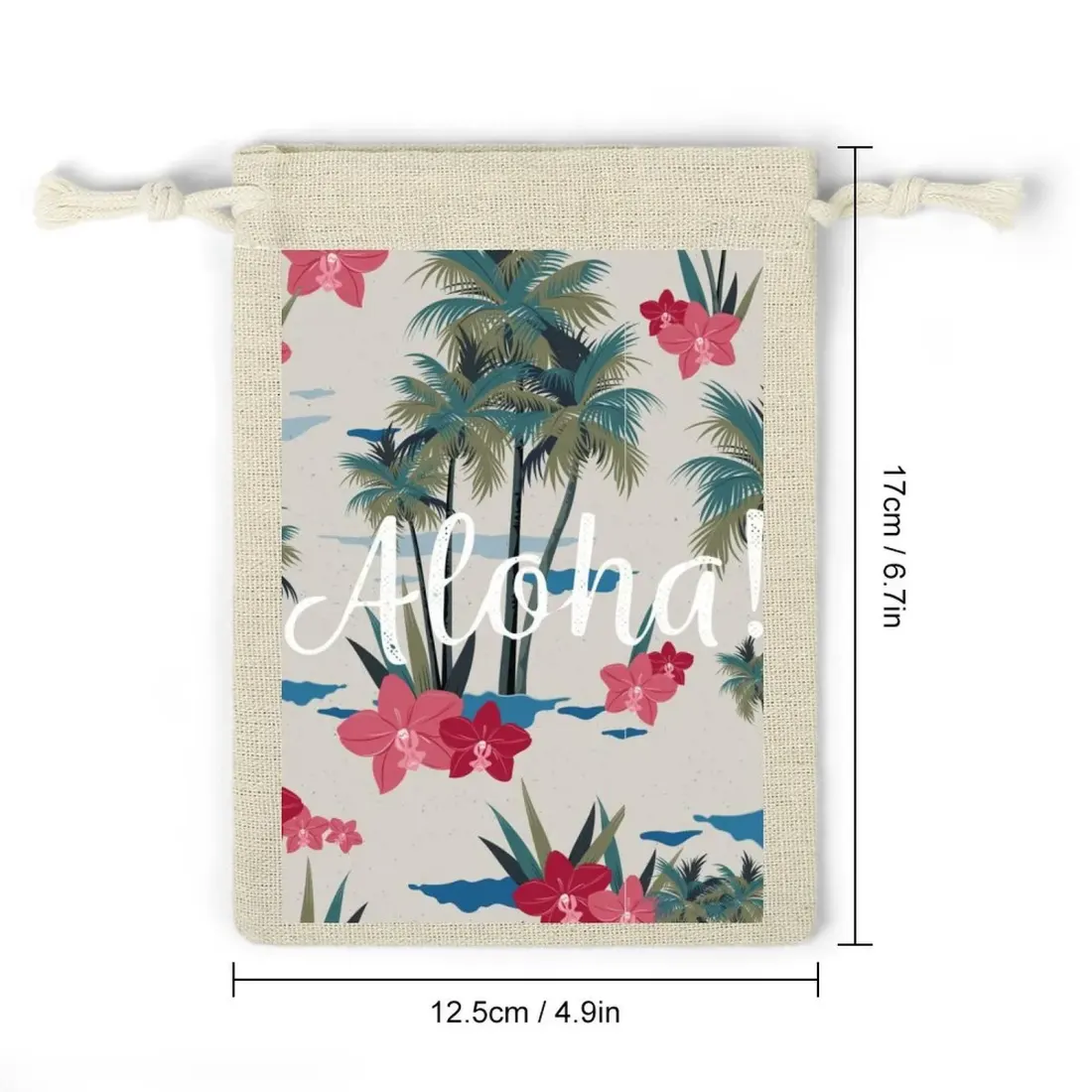 Small Cotton Linen Drawstring Bags(8 Pcs) — photo 3