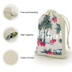 Small Cotton Linen Drawstring Bags(8 Pcs) thumbnail 4
