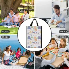 Foldable Lunch Bag with Mesh Pockets thumbnail 2
