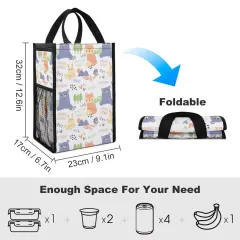 Foldable Lunch Bag with Mesh Pockets thumbnail 4