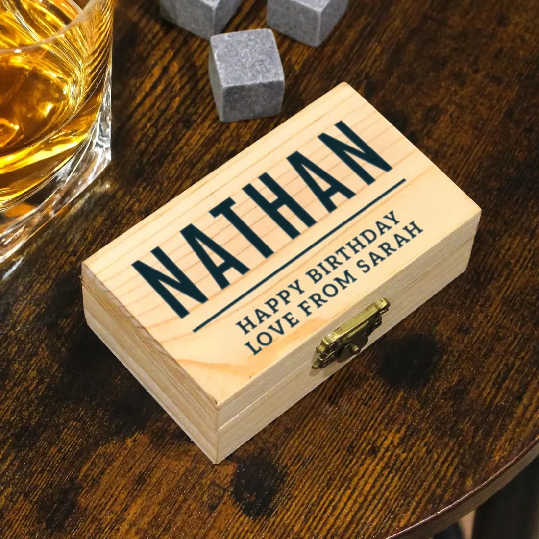Custom Engraved Whiskey Stones, Personalized Soapstone Gift for Him, Reusable Barware Cubes — photo 6