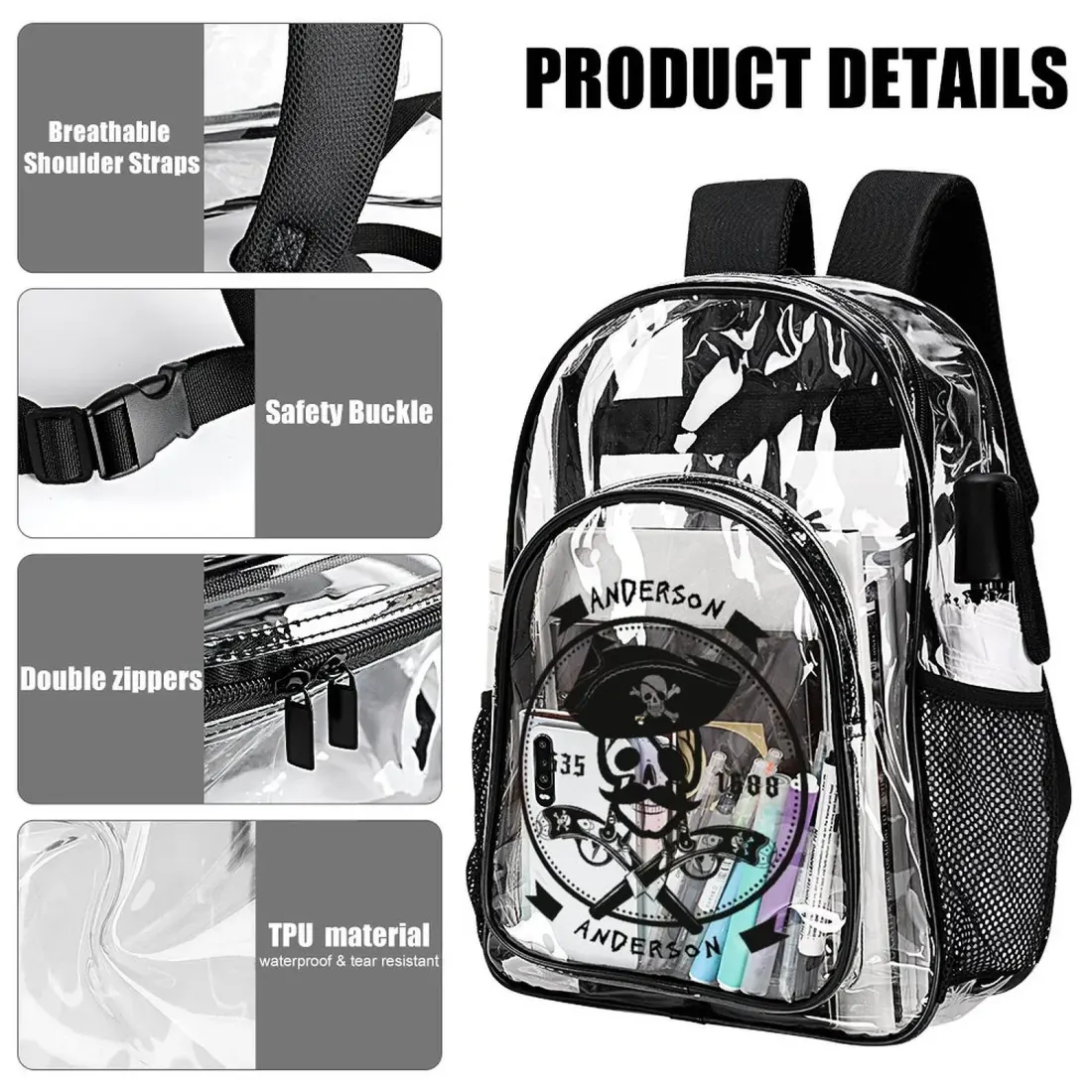 Custom Clear Backpack — photo 3