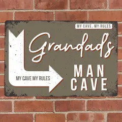 Metal Man Cave Sign, Custom Engraved Workshop Plaque, Personalised Dads Home Decor thumbnail 4