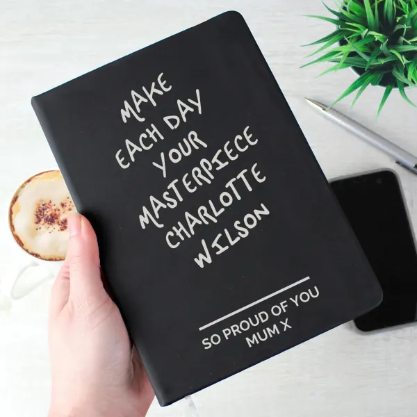 Personalized Hardback Notebook, Engraved Journal for Dad, Custom Notebook