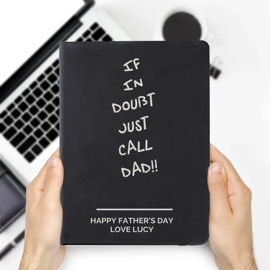 Personalized Hardback Notebook, Engraved Journal for Dad, Custom Notebook — photo 4