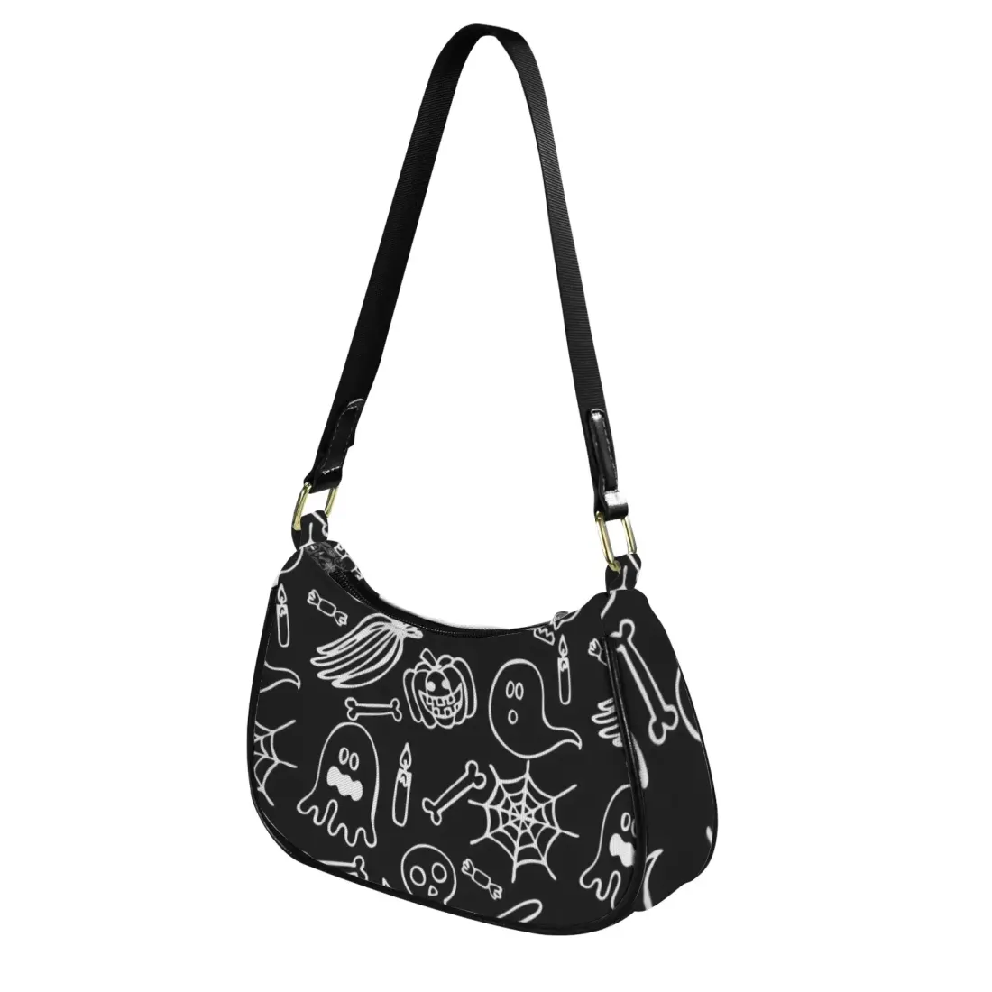 Women's Shoulder Bag-Black (Model 1748) — photo 5