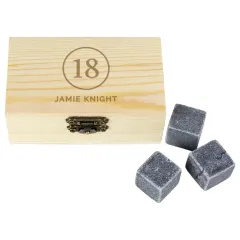 Personalised Birthday Whisky Cooling Stones, Engraved Wooden Gift Box, Gin Lover Gift thumbnail 4