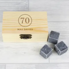 Personalised Birthday Whisky Cooling Stones, Engraved Wooden Gift Box, Gin Lover Gift thumbnail 6