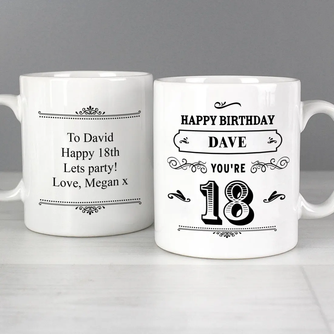 Personalised Birthday Vintage Typography Mug, Custom Engraved Dad 40th Gift — photo 5