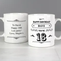 Personalised Birthday Vintage Typography Mug, Custom Engraved Dad 40th Gift thumbnail 5