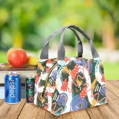 Portable Insulated Lunch Bag-Grey Handle (Model 1742) thumbnail 1
