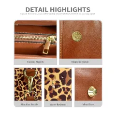 Custom PU Leather Crossbody Bag(Brown) (Model 1739) thumbnail 5