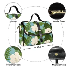 Custom PU Leather Crossbody Bag(Black)(Model 1739) thumbnail 3