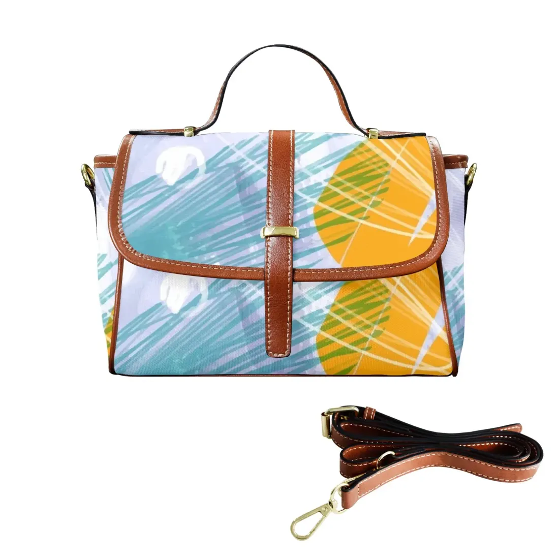 Custom Crossbody Bag(Brown)(Model 1740) — photo 2