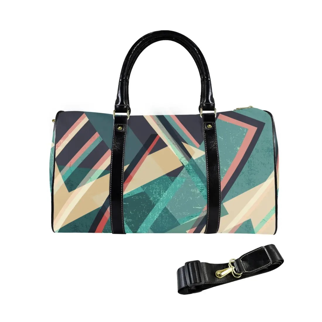 Custom Travel Bag-Small (Black Long Patch) (Model 1736) — photo 3