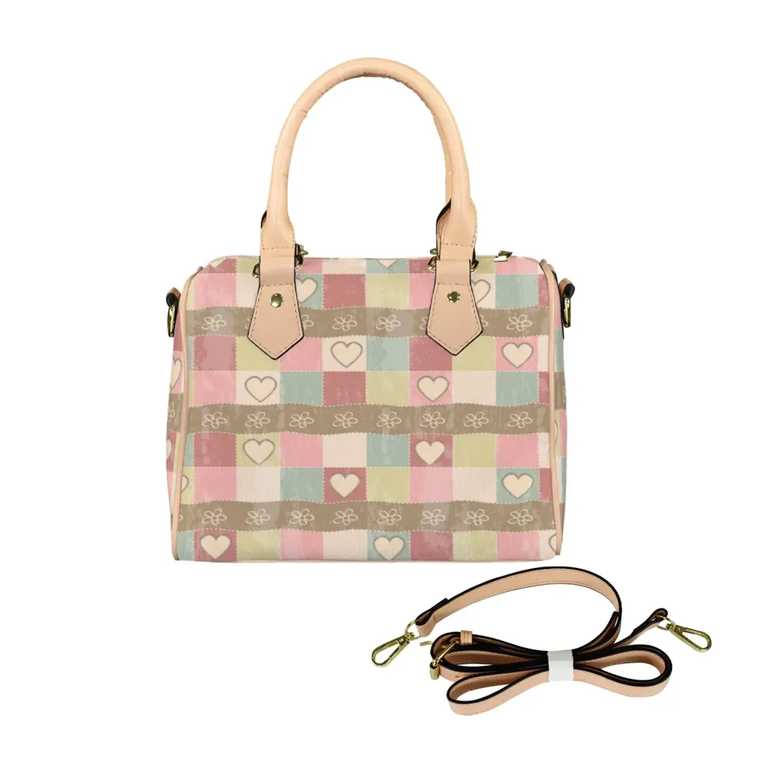 Custom Canvas Handbag-Khaki Handle (Model 1746) — photo 5