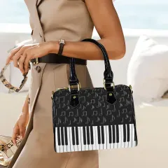 Custom Canvas Handbag-Black Handle (Model 1746) thumbnail 1
